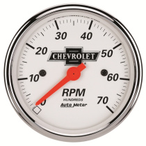 Varvräknare 3 1/8'' 7K RPM IN-DASH CHEVROLET HERITAGE BOWTIE